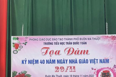 Trường tiểu học Trần Quốc Toản, tổ chức tọa đàm kỷ niệm ngày Nhà Giáo Việt Nam 20/11