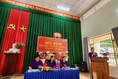 TRƯỜNG TIỂU HỌC TRẦN QUỐC TOẢN TỔ CHỨC HỘI NGHỊ VIÊN CHỨC VÀ NGƯỜI LAO ĐỘNG NĂM HỌC 2023 – 2024 THÀNH CÔNG TỐT ĐẸP