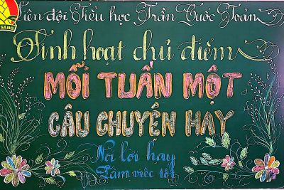 Tổ chức sinh hoạt chủ điểm “Mỗi tuần 1 câu chuyện đẹp” ” Nói lời hay làm việc tốt”  của Liên đội TH Trần Quốc Toản