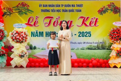 Ngày 28 tháng 5 năm 2025 Trường TH Trần Quốc Toản tổ chức lễ tổng kết năm học 2024-2025